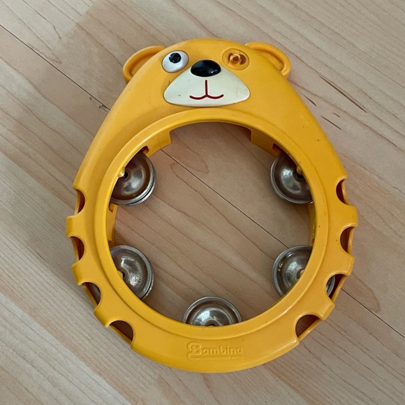 Vintage bear tambourine toy